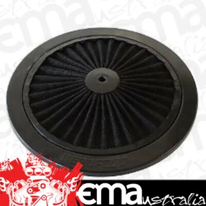 Aeroflow AF2251-0901 9" Black Full Flow Top Plate Black Cotton Hi Flow & Filtrat - Picture 1 of 3