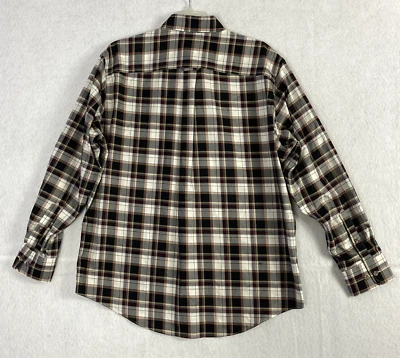 Cabelas Mens Plaid L/S Button Down Shirt Wrinkle Free Size L Dress Shirt Pocket - Image 1 of 4