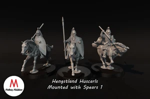 LOTR - Hengstland Housecarls Mounted With Spears 1 - Picture 1 of 5