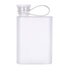 Flat Water Bottle Portable Travel Mug Sports Water Bottle - 380ml White