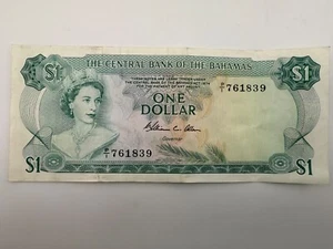 1974 Bahamas 1 Dollar (WCA Signature) P35b Banknote SPC660 - Picture 1 of 2