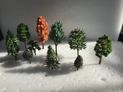 10 Trees For N Scale Model Railway Train Set  Mix Of Types & Sizes TRM3 - Image 1 of 4