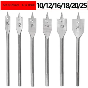(6-50mm) Flat Wood Drill Bits Walleted Spade Quality Holesaw Machine Bit - Picture 1 of 13