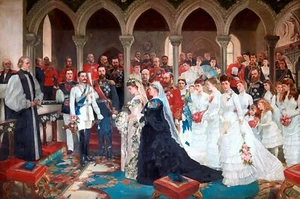 Pintura de la princesa Beatriz del matrimonio de 1885 de Richard Caton Woodville reproducción - Imagen 1 de 3