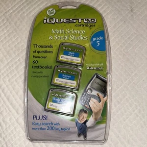 Leap Frog IQuest 4.0 Cartridges Set of 3 Math Science Social Studies Grade 5 NEW - Picture 1 of 4