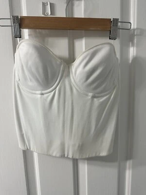 Sujetador Victoria's Secret Blanco Bustier Deshuesado Forma Corsé 34C-Falta Etiqueta Marca Foto 1 de 4