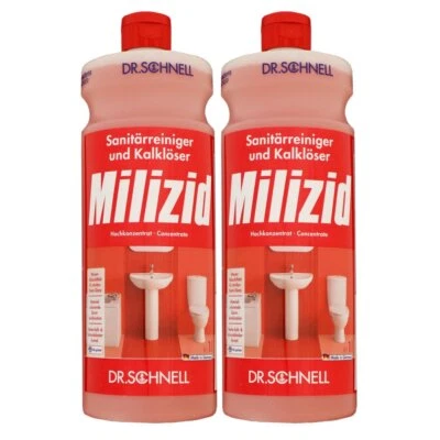 Dr. Schnell Milizid 2 x 1 Liter Sanitärreiniger & Kalklöser Konzentrat Set - Bild 1 von 2