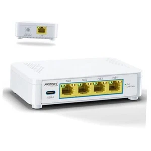 Gigabit 5 Port PoE Switch with 4 PoE+ Ports & 1 USB-C 5V2A Port, Small PoE - Picture 1 of 8