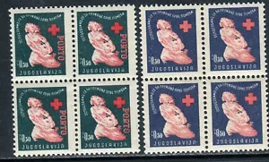 566a - Yugoslavia 1948 - Red Cross - MNH Set - Block of 4 - Picture 1 of 2