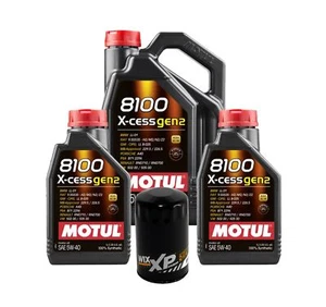 7L Motul 8100 X-CESS GEN2 5W-40 Wix XP Filter Motor Oil Change Kit API SN - Picture 1 of 1