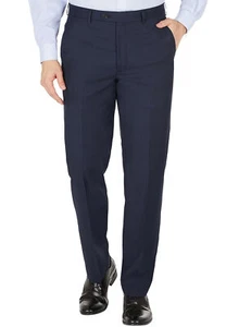 Lauren Ralph Lauren Mens Classic-Fit Wool Plaid Dress Pants 30W x 30L Navy - NWT - Picture 1 of 4