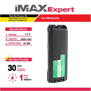 Batería NiMh 7,2V 3800mAh para Motorola NTN8923, NTN8294B, NTN8294BR, RNN4006 - Imagen 1 de 4