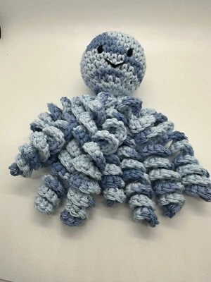 Pulpo de ganchillo para bebés prematuros UCIN, pulpo para bebés en azul abigarrado Foto 1 de 4