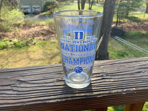 Duke Blue Devils Commemorative 2015 NCAA Basketball Champion Pint Glass Cover