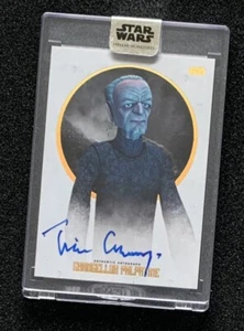 Star Wars Stellar 2017 Tim Curry Chancellor Palpatine Autograph Card Base /40 - Picture 1 of 6