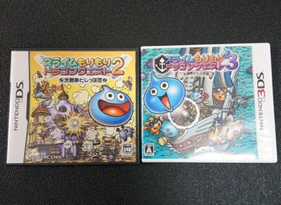 Lot 2 Slime Mori Mori Dragon Quest 2 & 3 set Nintendo DS 3DS Japan Ver. Tested - Image 1 of 4