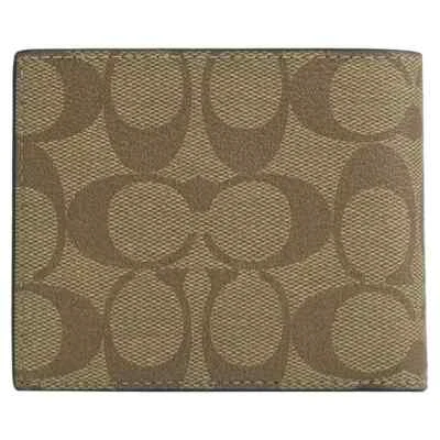 Billetera Coach para hombre color tostado firma lona recubierta identificación (66551) - nueva con etiquetas Foto 1 de 4