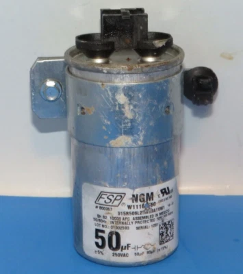Maytag Washer: Capacitor (W10866250 / W11395618) (P6055) - Image 1 of 4