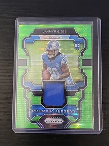 2023 Prizm Neon Green Pulsar Rookie Patch Jahmyr Gibbs Premier Jerseys PJ-JG - Picture 1 of 2