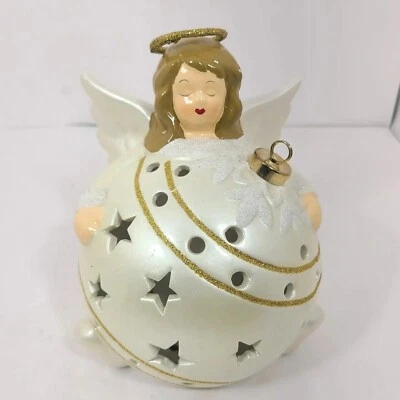 天使无焰蜡烛变色灯电池计时器圣诞装饰 QVC — 第 1/4 张图片