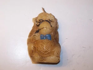 Vtg Gorilla with pipe & bow tie professor ? 5" tall candle unlit Animal Delights - Picture 1 of 7