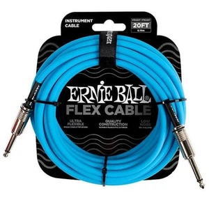 Ernie Ball FLEX Straight to Straight Instrument Cable 20 ft. Blue 6417 - Picture 1 of 12