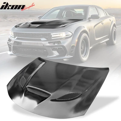 SRT Hellcat Style Aluminum Hood ScoopVent fits 2015-2023 Dodge Charger - Image 1 of 4