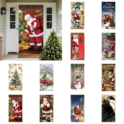 Tür Banner Weihnachts Türdeko Banner Weihnachtsmann/Schneemann/Weihnachtsbaum - Bild 1 von 2
