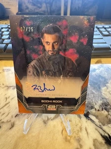 2024 Topps Star Wars Galaxy Bodhi Rook Auto Orange /25 - Picture 1 of 2