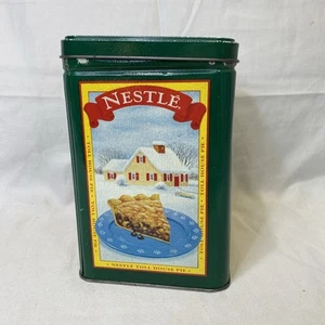 Bote de lata cuadrado vintage edición limitada Nestlé Green Toll House galletas - Imagen 1 de 8