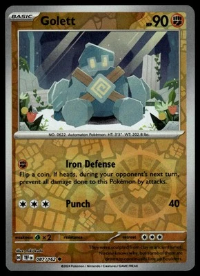 SV05: Temporal Forces #087/162 Golett Reverse Holo - Image 1 of 2