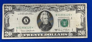 SERIES 1969C $20 FEDERAL RESERVE STAR NOTE BOSTON DISTRICT #A01906125* - Picture 1 of 2