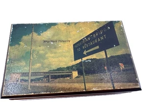 Vintage "New York Thruway" Decoupage Holz Schmuckschatulle - Mid-Century Americana - Bild 1 von 14