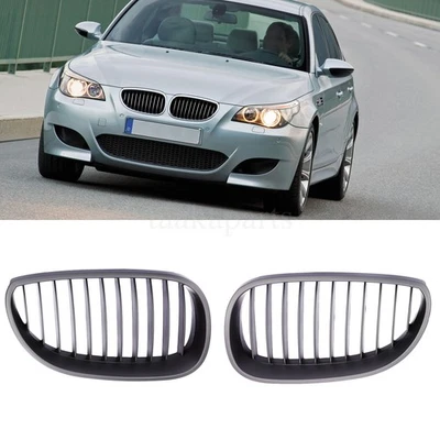 Matte Black Grill Grille Fit For BMW E60 E61 528i 535i 525i 530i 530xi M5 03-10 Foto 1 de 4