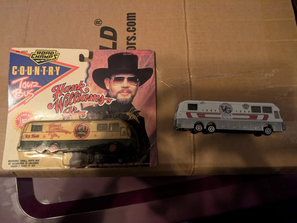 Autobús Road Champs Hank Williams Jr. 1993 Country Tour auténtico Eagle Coach nuevo en caja Foto 1 de 1