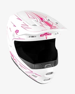 EVS T3 Pinner 50/50 White & Pink Motocross Off Road Helmet - Youth Size Small - Picture 1 of 4