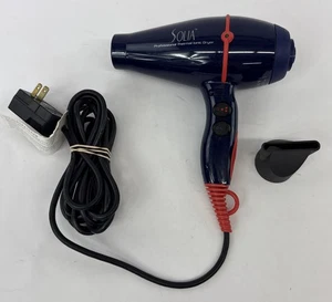 Solia LA5S Professional Thermal Ionic Hair Dryer 1875 W Navy Blue W/ Diffuser - Foto 1 di 16