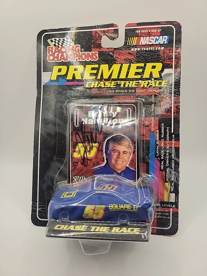 Racing Champions Premier #55 Bobby Hamilton RARO Cuadrado D 1/64 Autografiado Foto 1 de 1