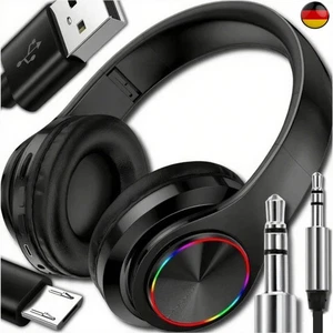Drahtlose Kopfhörer Stereo On Ear Kabellos Kopfhörer Bluetooth 5.0 für TV MP3 - Bild 1 von 11