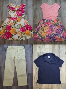 Girls Clothes Dresses Shorts Jeans Tops Lot Of 16 items 7-8 Years - Picture 1 of 17