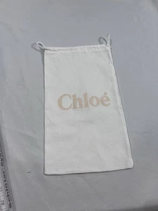 Bolsa antipolvo CHLOE blanca con cordón bolsa de almacenamiento de viaje mediana 8x13 - Imagen 1 de 2