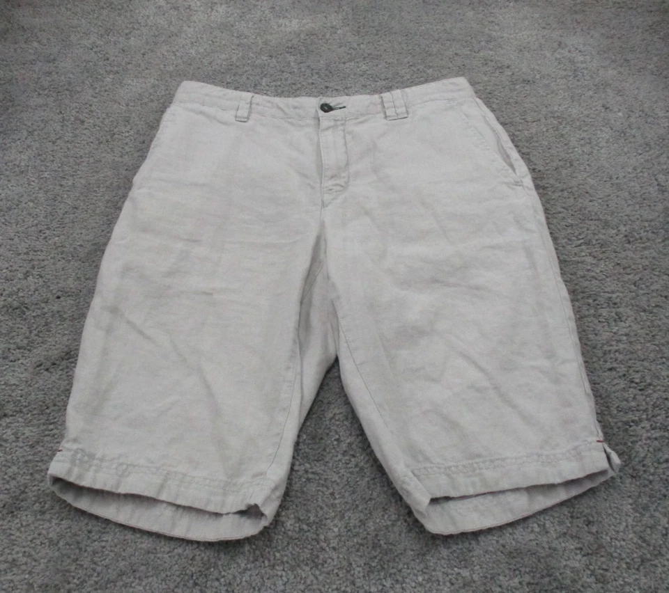 Paul Smith Linen Shorts 33 Chino/Walk W32 Pockets Beige Khaki - image 1 of 4