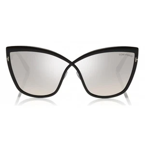 Tom Ford New Black Plastic Grey Lens Butterfly Sandrine 02 Sunglasses - Picture 1 of 6