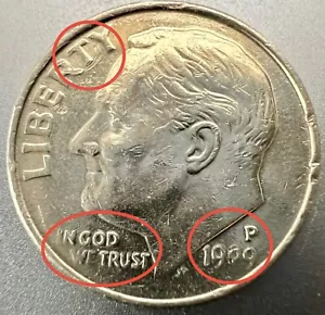 1999? (See Photos) Roosevelt Dime- Double Stamped date? 1999? Error - Picture 1 of 2