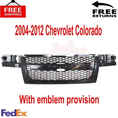 Grille Assembly For 2004-2012 Chevrolet Colorado With Emblem Provision Gray Foto 1 de 4