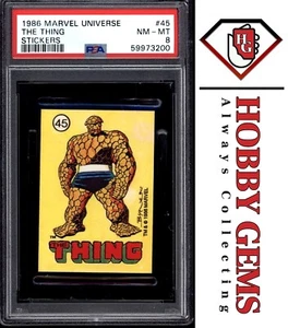 THE THING PSA 8 1986 Marvel Universe Comic Bilder Sticker #45 - Bild 1 von 2
