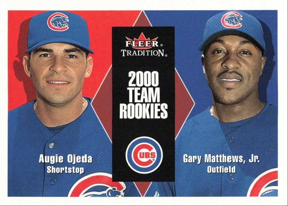 2000 Fleer Tradition Update Augie Ojeda Gary Matthews Jr. Chicago Cubs #U126 - Image 1 of 2