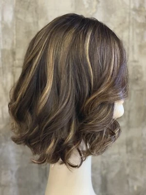 Natural Wavy Bob Brown European13x4 Lace Front  Human Hair Wig - Image 1 of 4