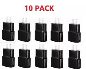 10x USB Wall Charger Plug Home Power Adapter For iPhone Samsung Android LG BLACK - Picture 1 of 1