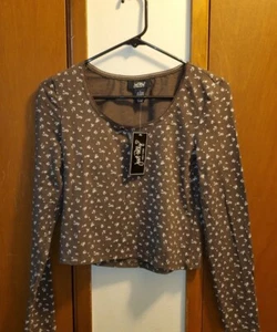 Shirt Just Polly New York Crop Shirt Juniors Size Large Clothing - Picture 1 of 4